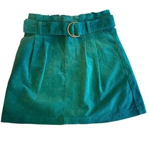 Forever 21. Size Small. Green velvet skirt.